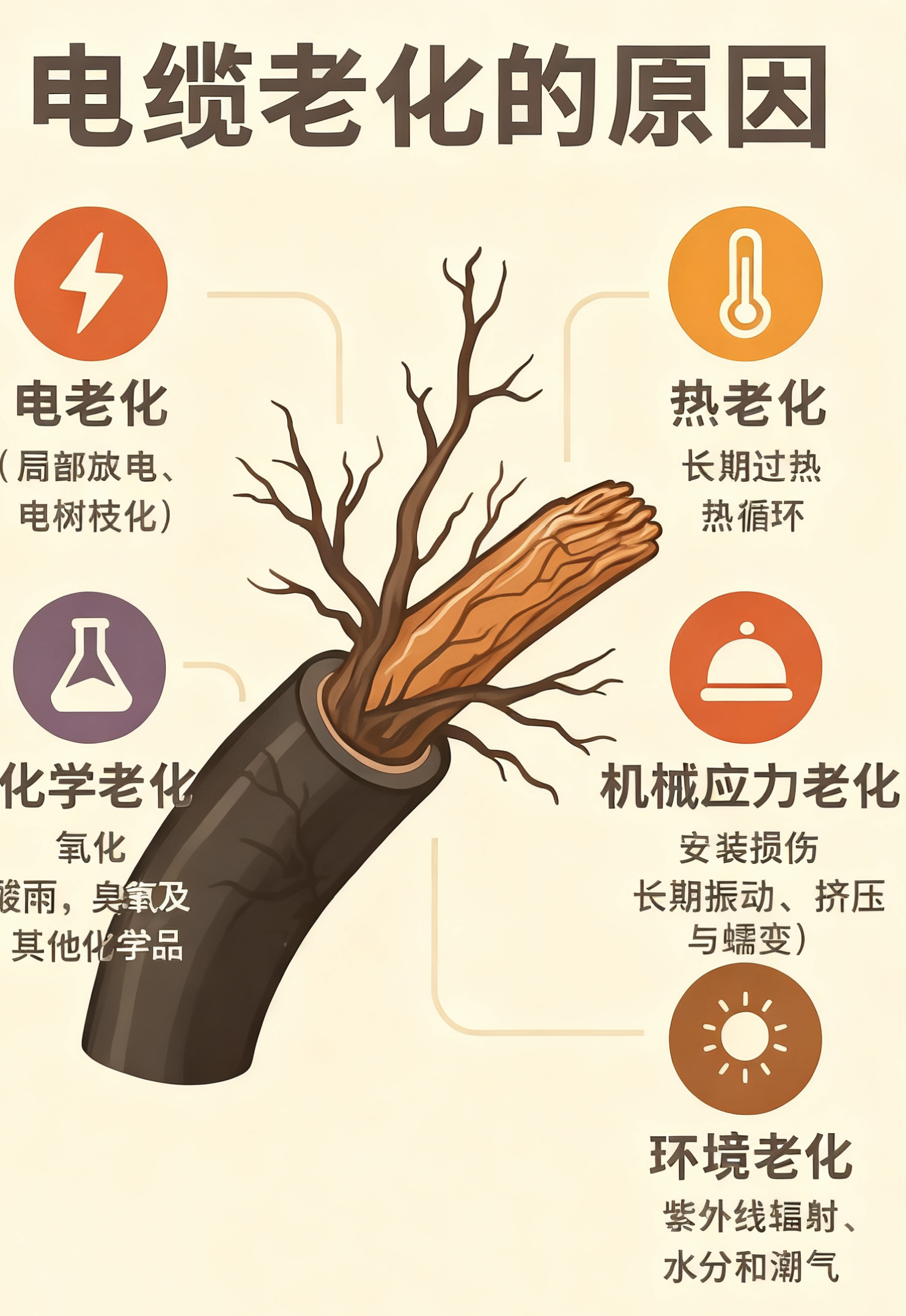 電纜絕緣層為什么會老化？五個最常見的原因